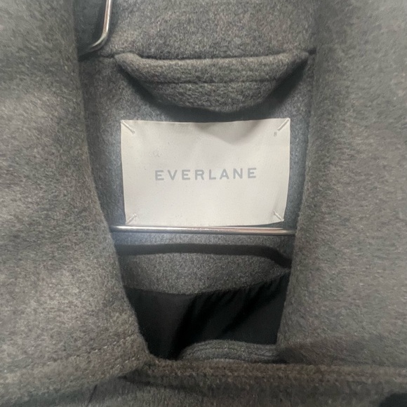 Everlane Charcoal Belted Coat Size Small - Picture 4 of 9
